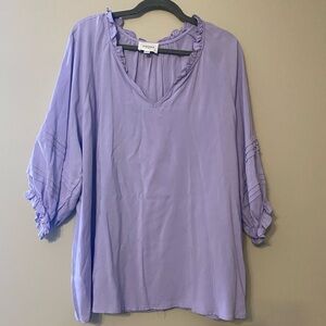 ANDREE BY UNIT Lavender Blouse Size 1x